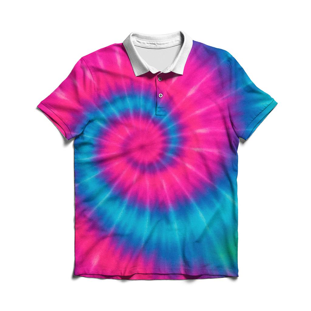 Neon_Nova_Spiral_Galaxy personalized polo shirts