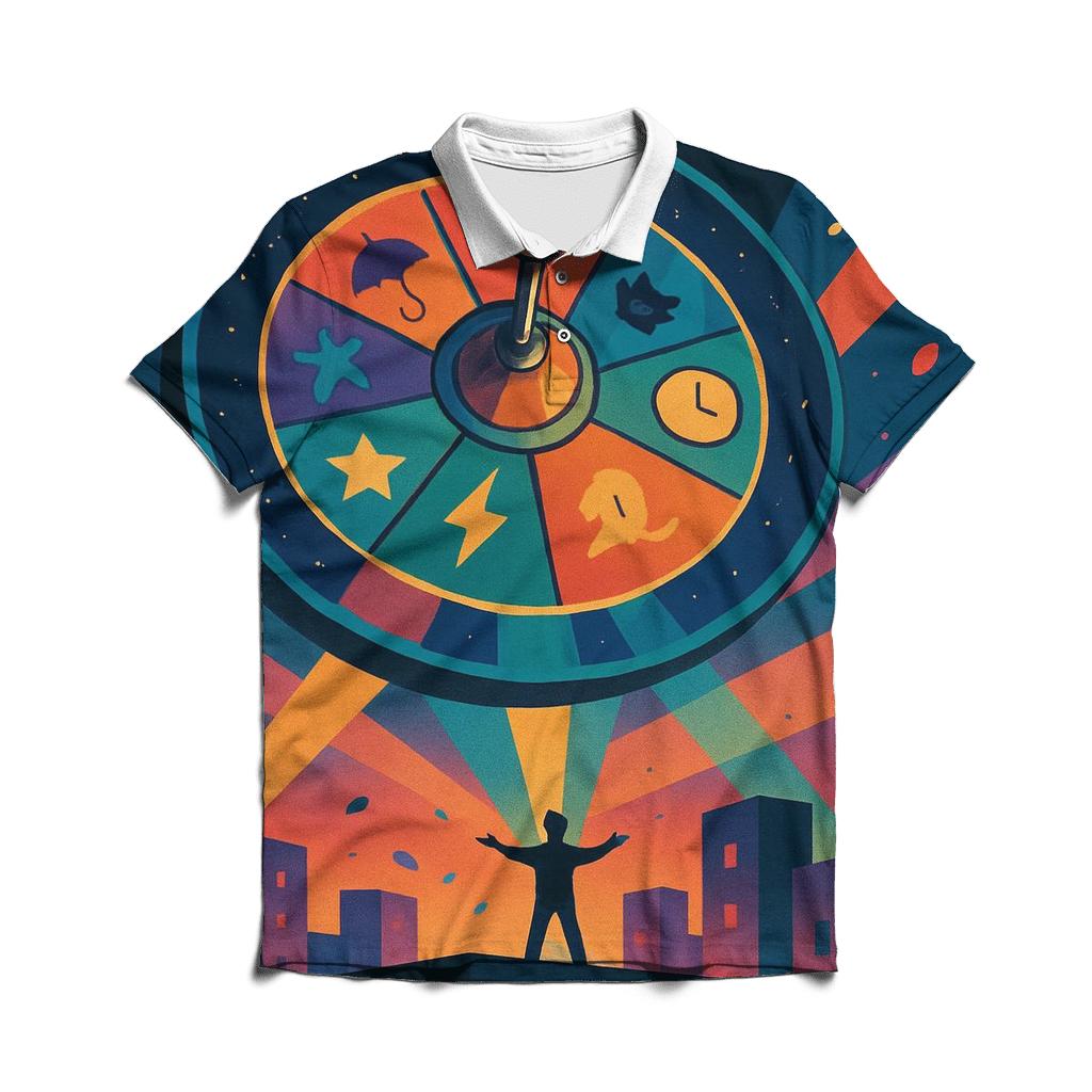 Wheel Of Whimsy Skyline custom polo shirts
