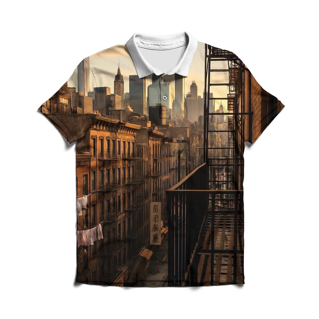 Chinatown Tenements Framing Midtown Spires casual sports polo shirts