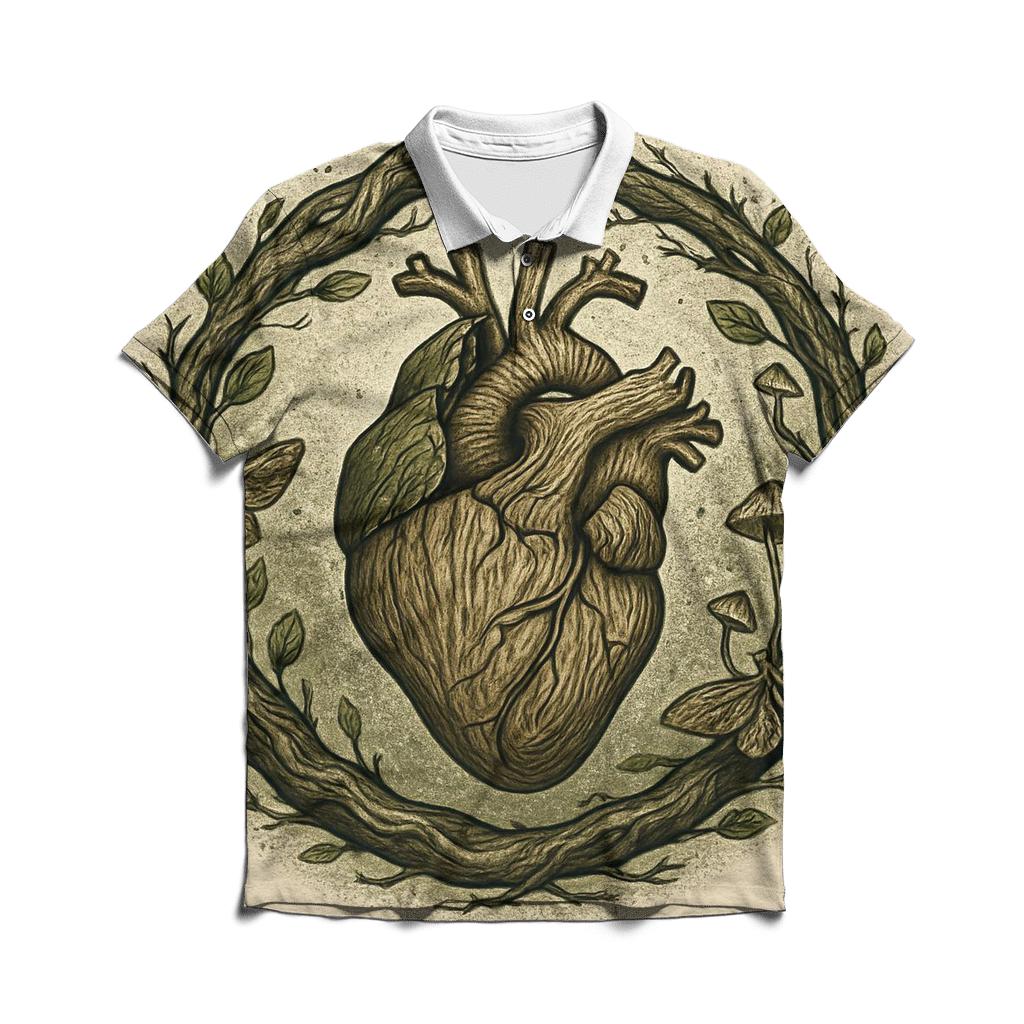Forest Heart Ouroboros stylish collar polo tees