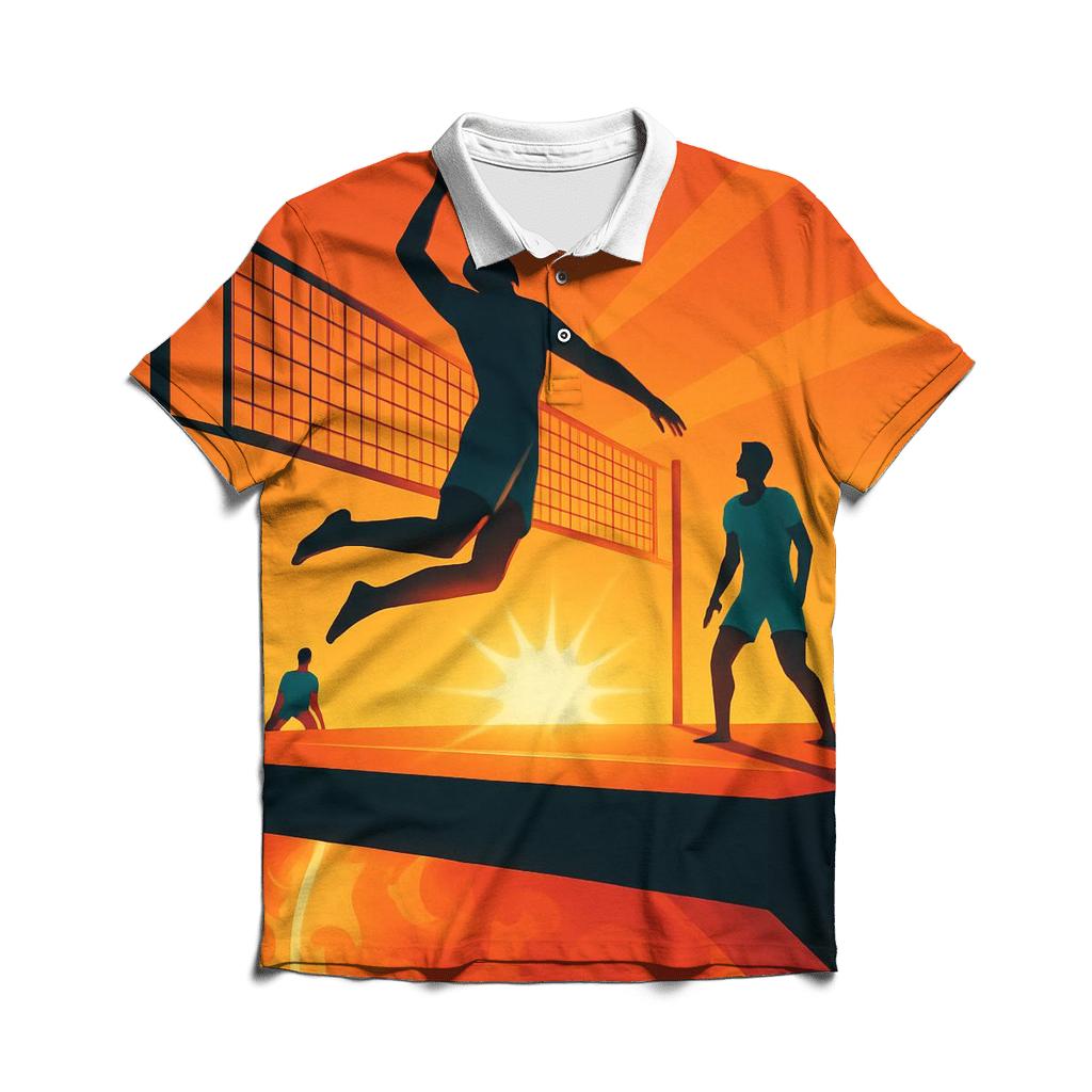 Solar Court Volleyball stylish collar polo tees