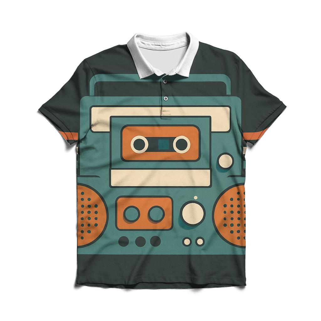 Retro Stereo Vibes classic pique polos