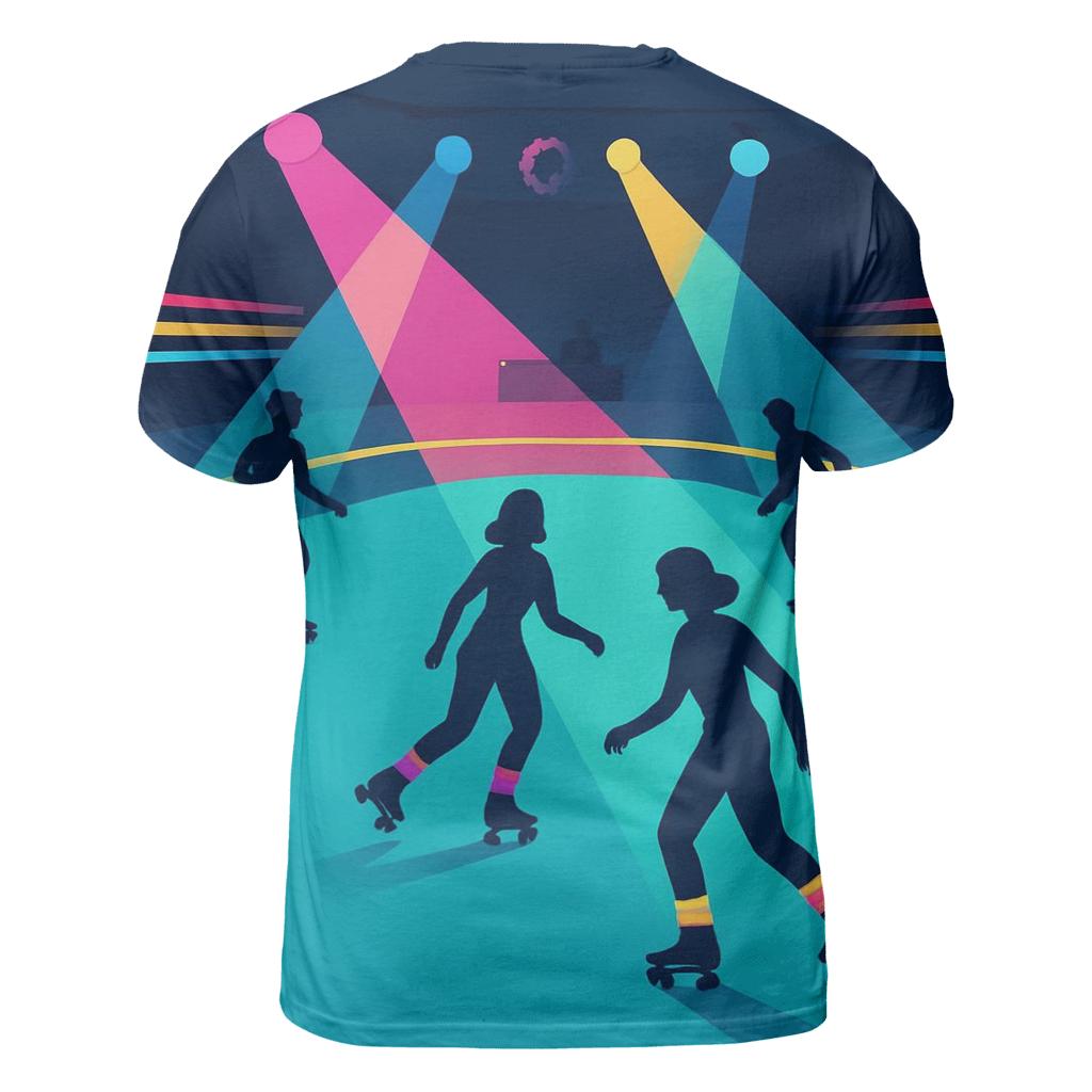 Neon Roller Rink Nights statement graphic shirts