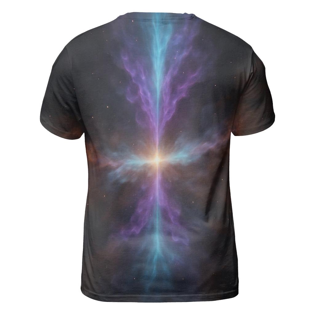 Dual Jet Outflow Fan artistic all-over print tops