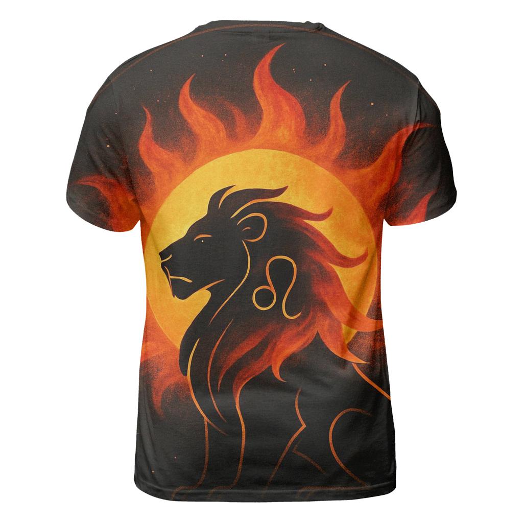 Solar Leo Lion In Auric Flames custom all-over print shirts