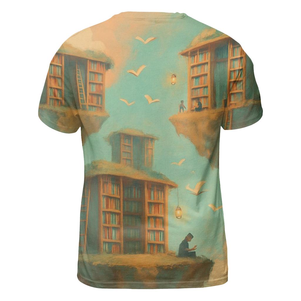Surreal Floating Library Islands personalized full print shirts