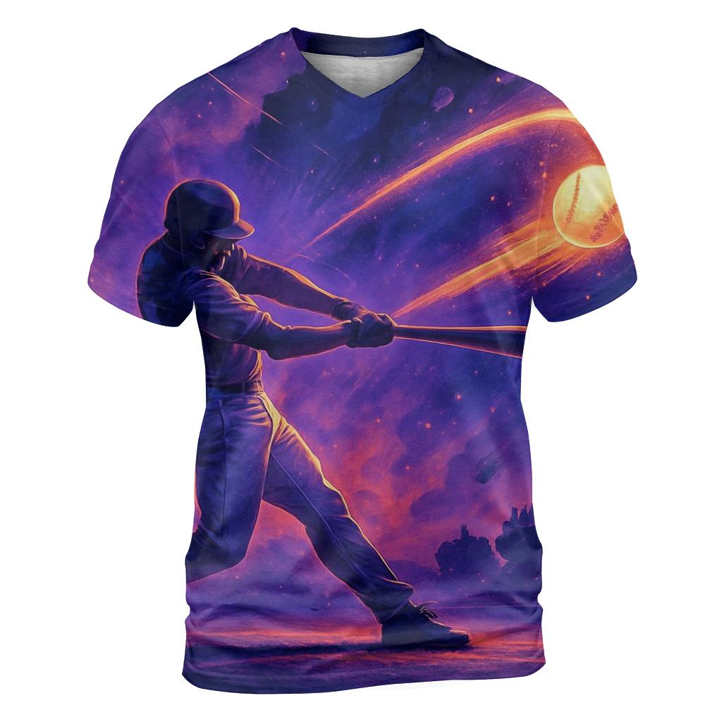Cosmic Cricket Power Shot statement graphic shirts