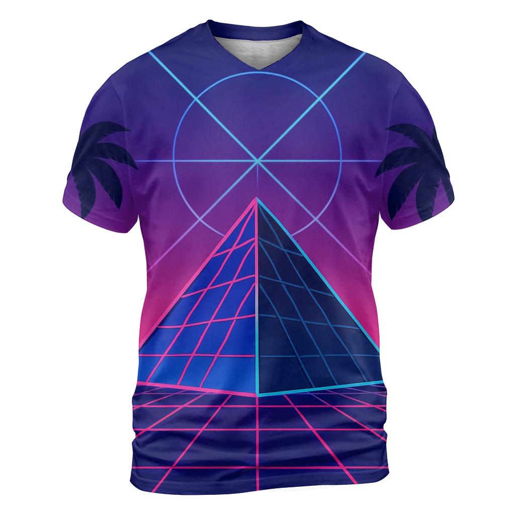 Laser Pyramid Plaza custom all-over print shirts
