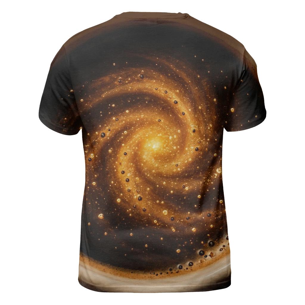 Golden Crema Galaxy statement graphic shirts