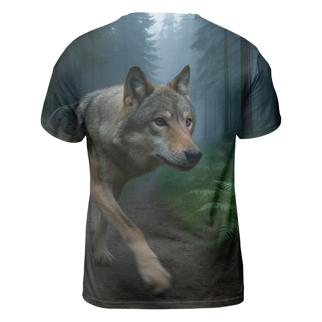 Wolf Crossing Past Remote Trail Camera personalized full print shirts
