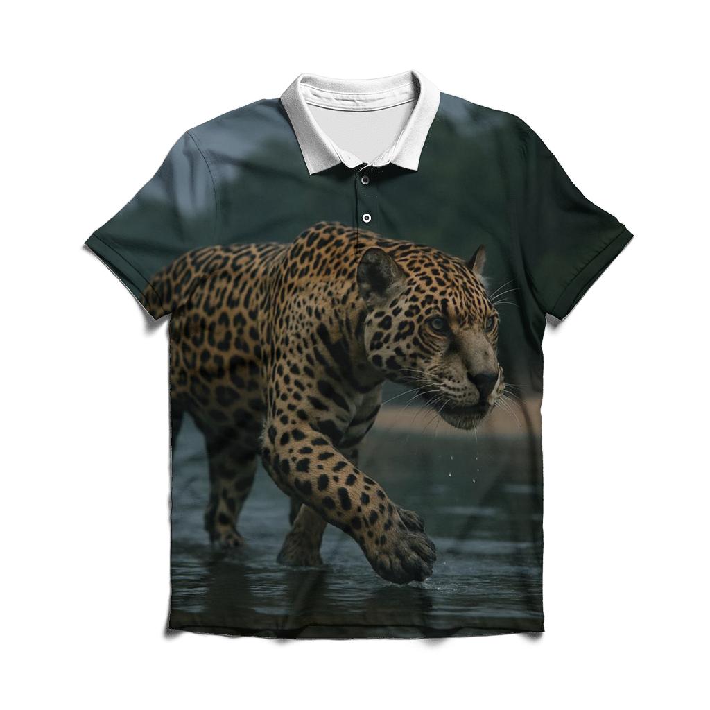 River Mist Stalk Jaguar Crossing premium cotton polo shirts