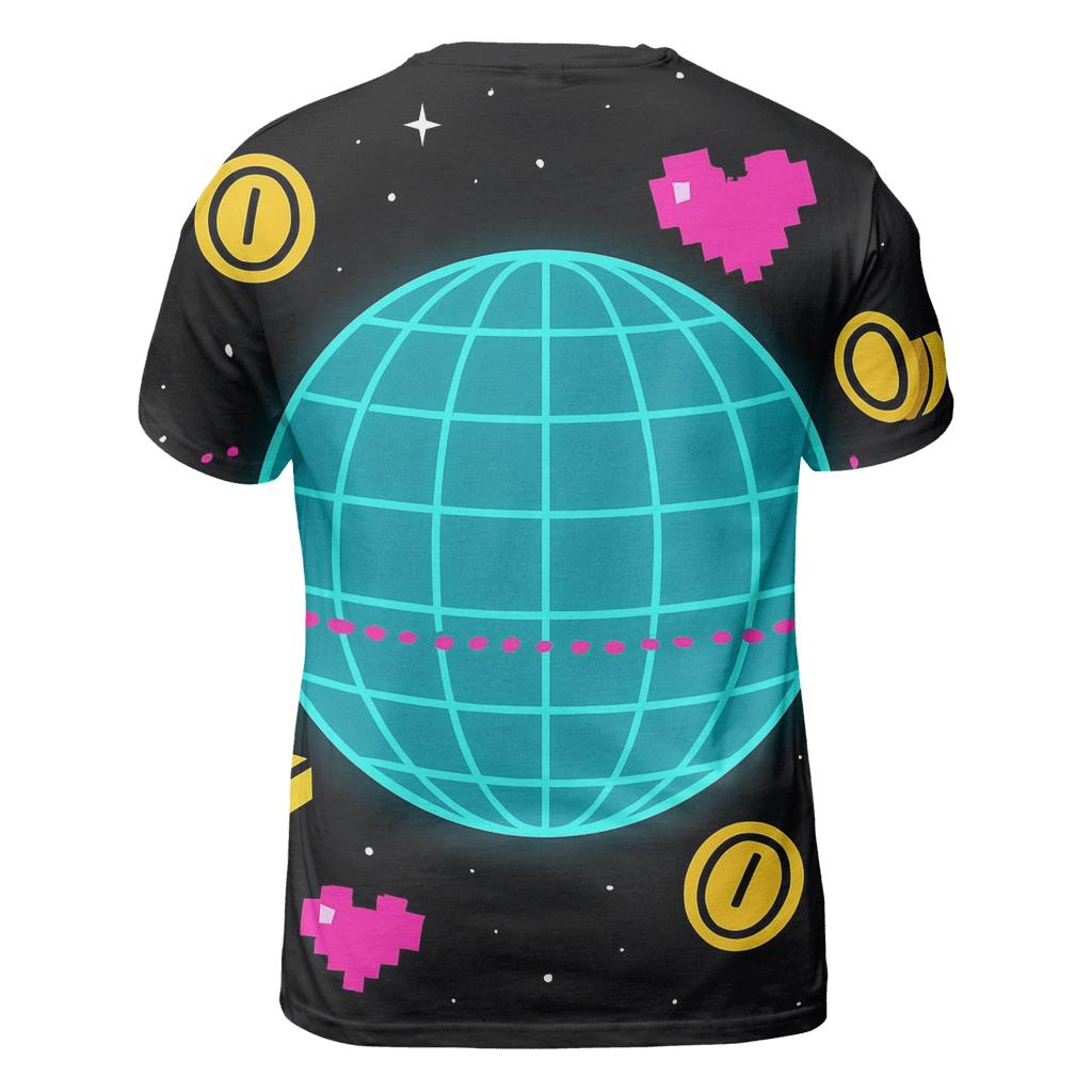 Arcade Grid Planet trendy printed shirt styles