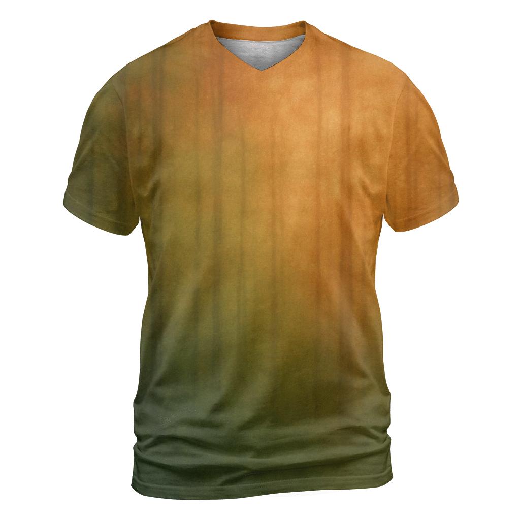 Copper Forest Fade artistic all-over print tops