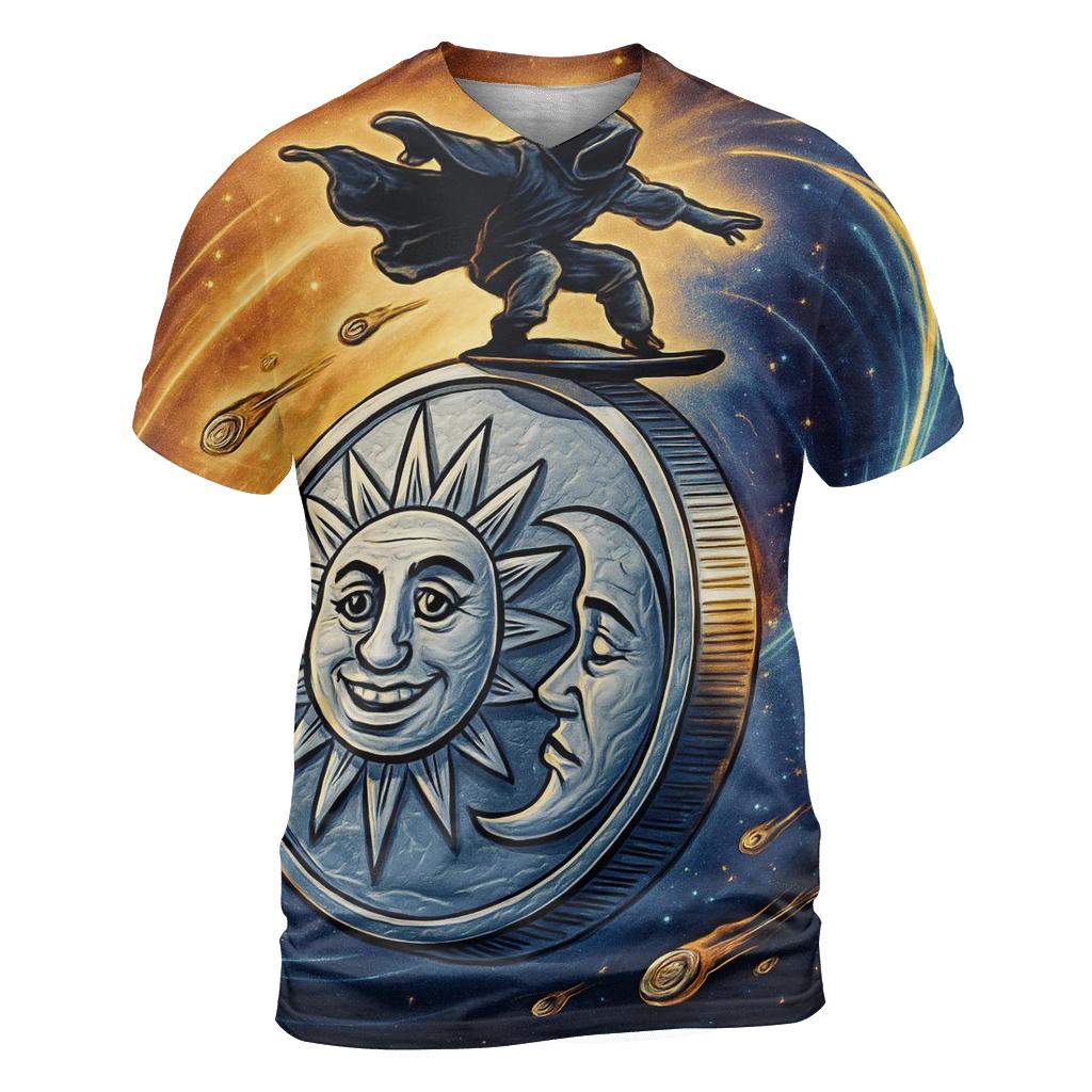 Coin Flip Cosmos trendy printed shirt styles
