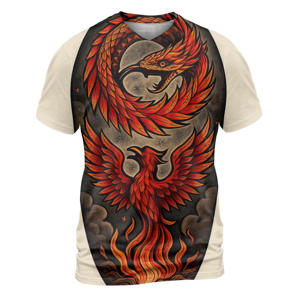 Phoenix Spiral Ouroboros custom all-over print shirts