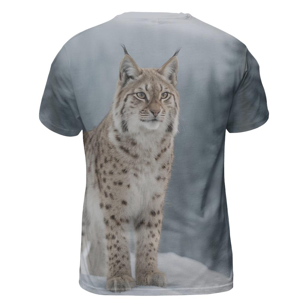 Glacial Watch Lynx On Snow Ridge creative print fashion shirts