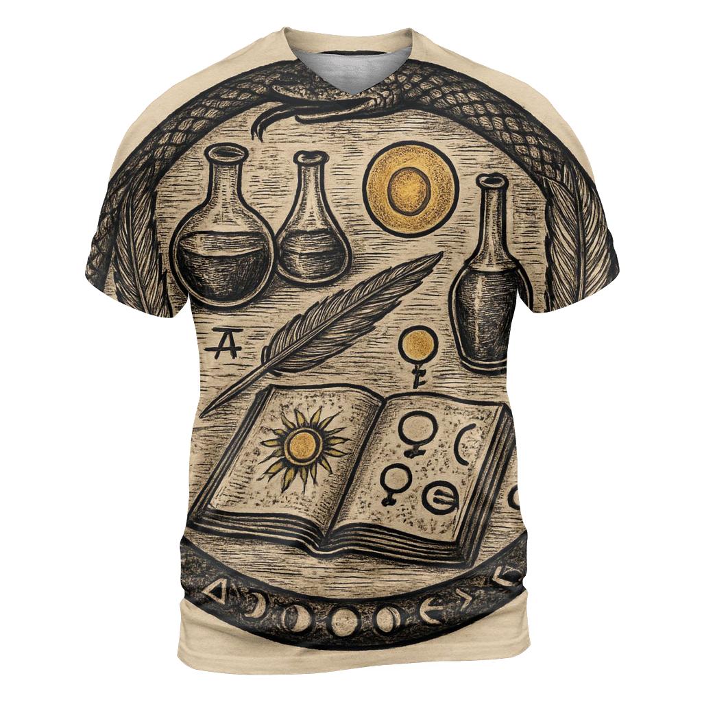 Alchemical Lab Ouroboros statement graphic shirts