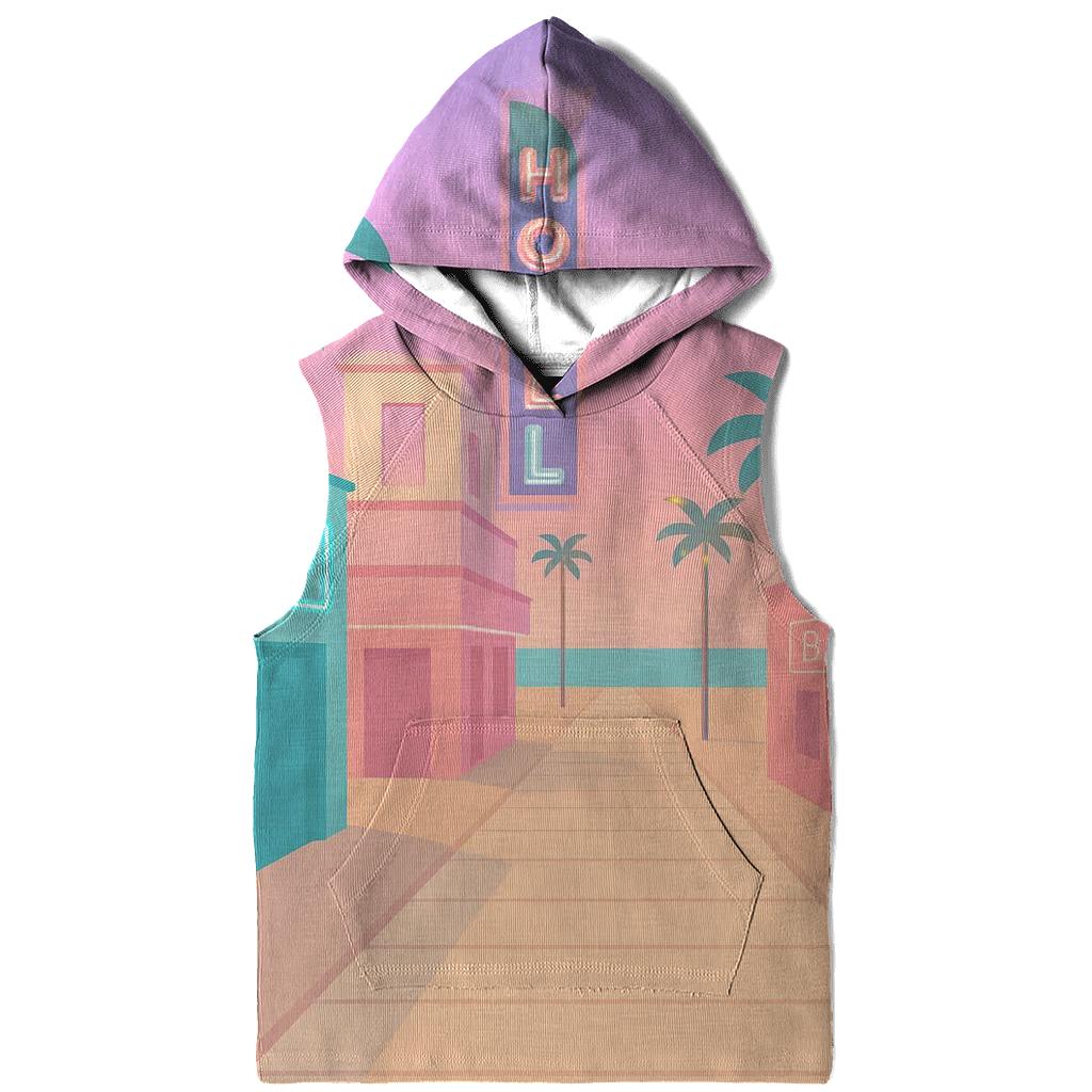 Vaporwave Beach Boardwalk hoodie designs