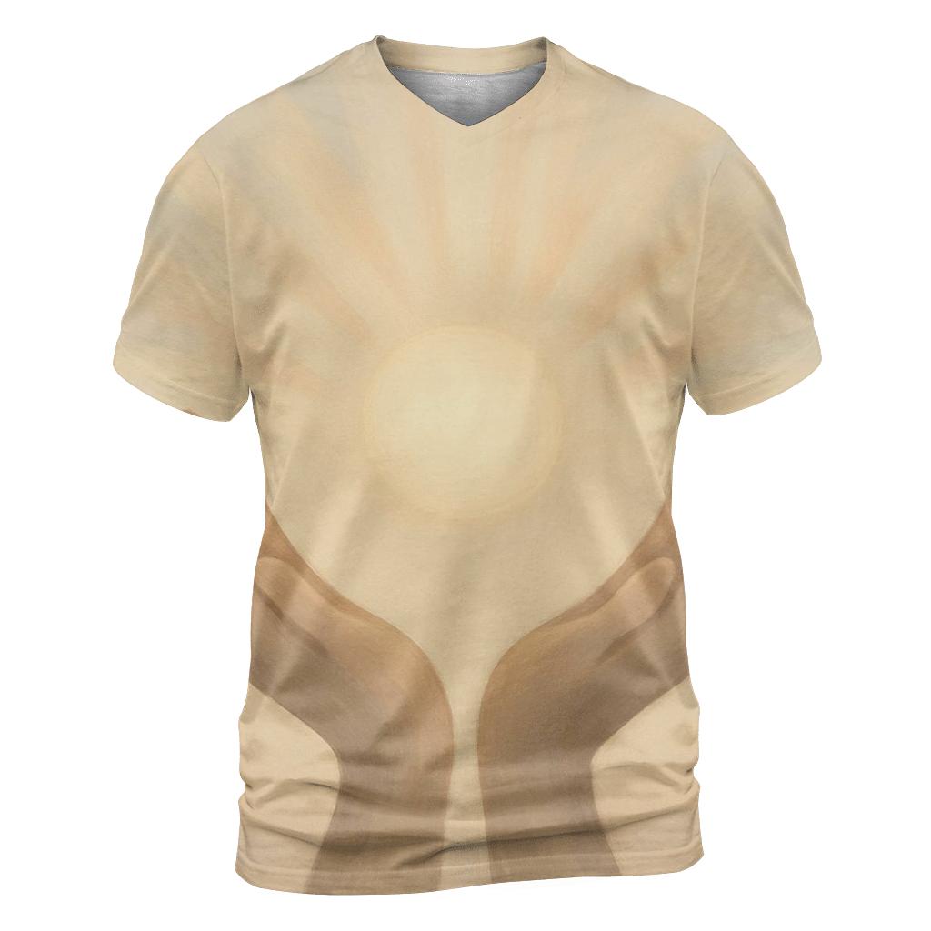 Hands Offering Dawn Light custom all-over print shirts