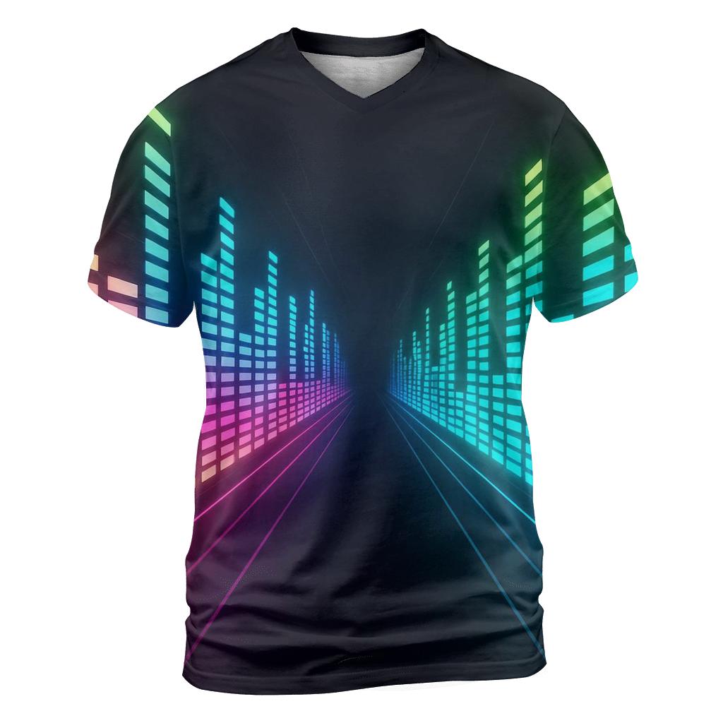Neon Equalizer Tunnel custom all-over print shirts