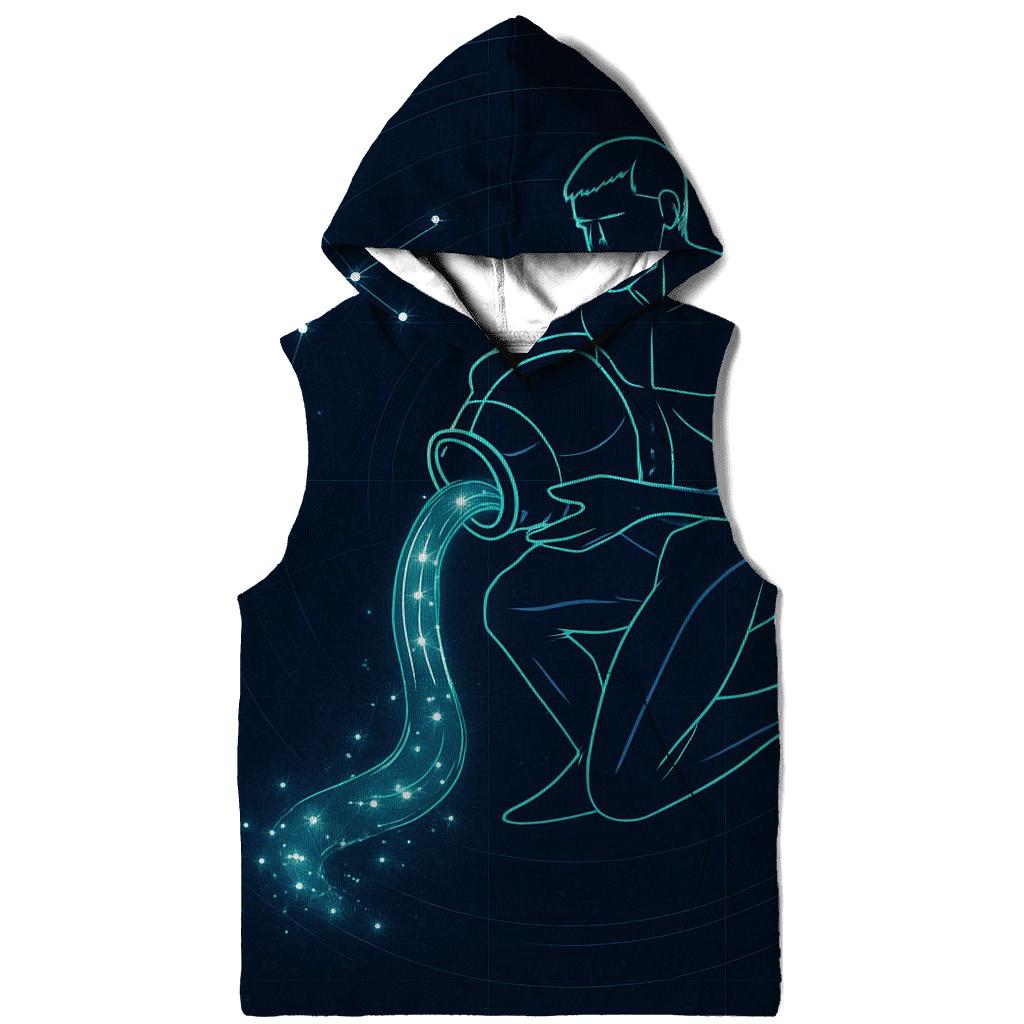 Geometric Aquarius Water Bearer Constellation pullover hoodies