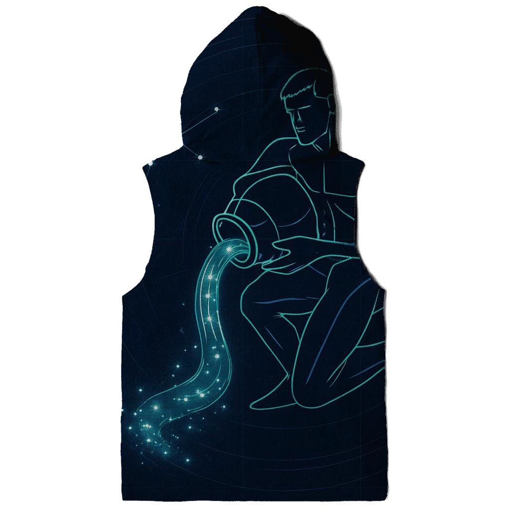Geometric Aquarius Water Bearer Constellation pullover hoodies