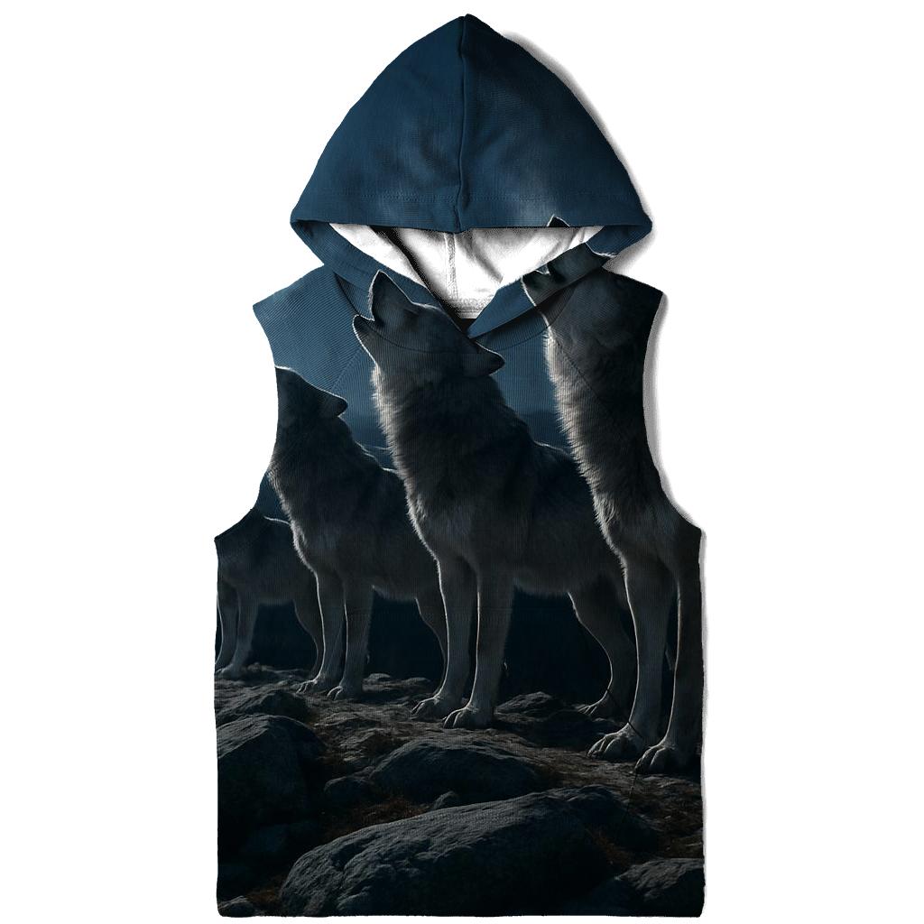 Wolf Pack Night Chorus On Ridge embroidered hoodies