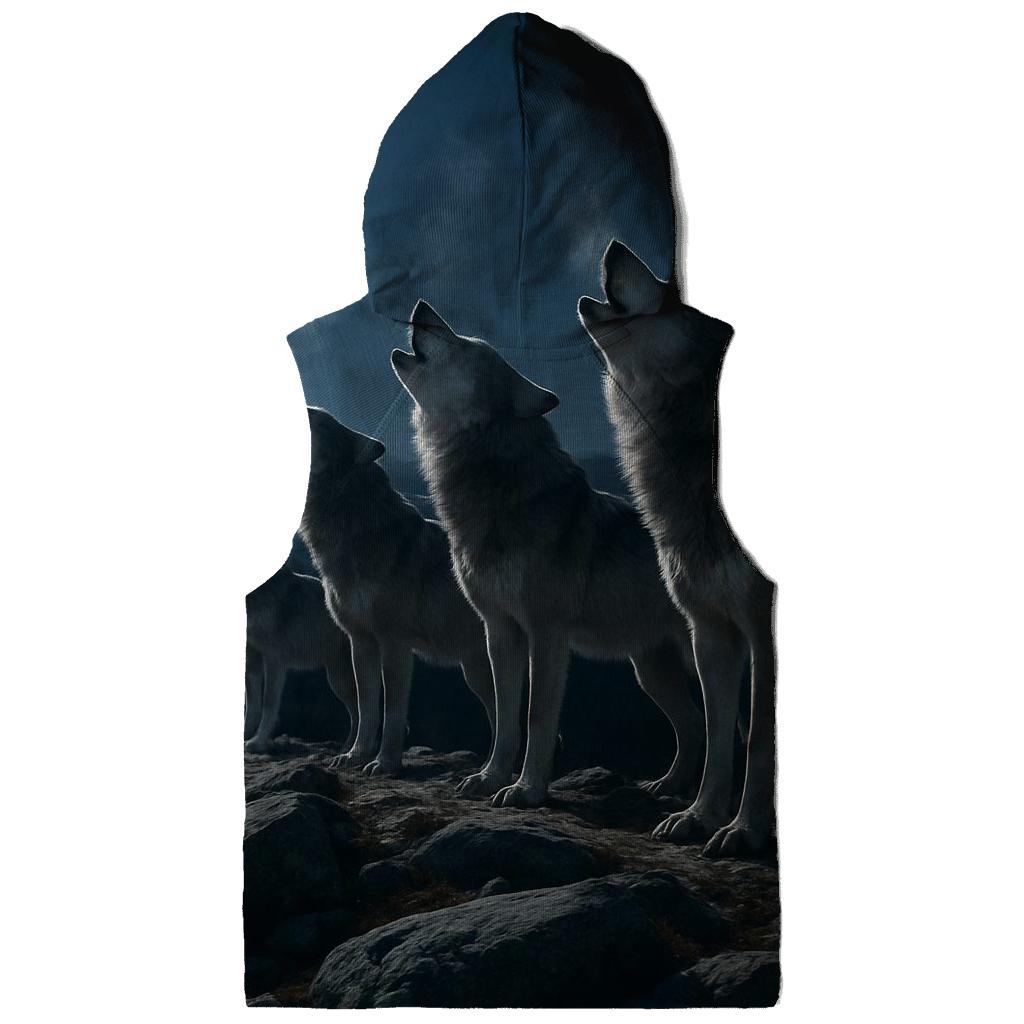 Wolf Pack Night Chorus On Ridge embroidered hoodies