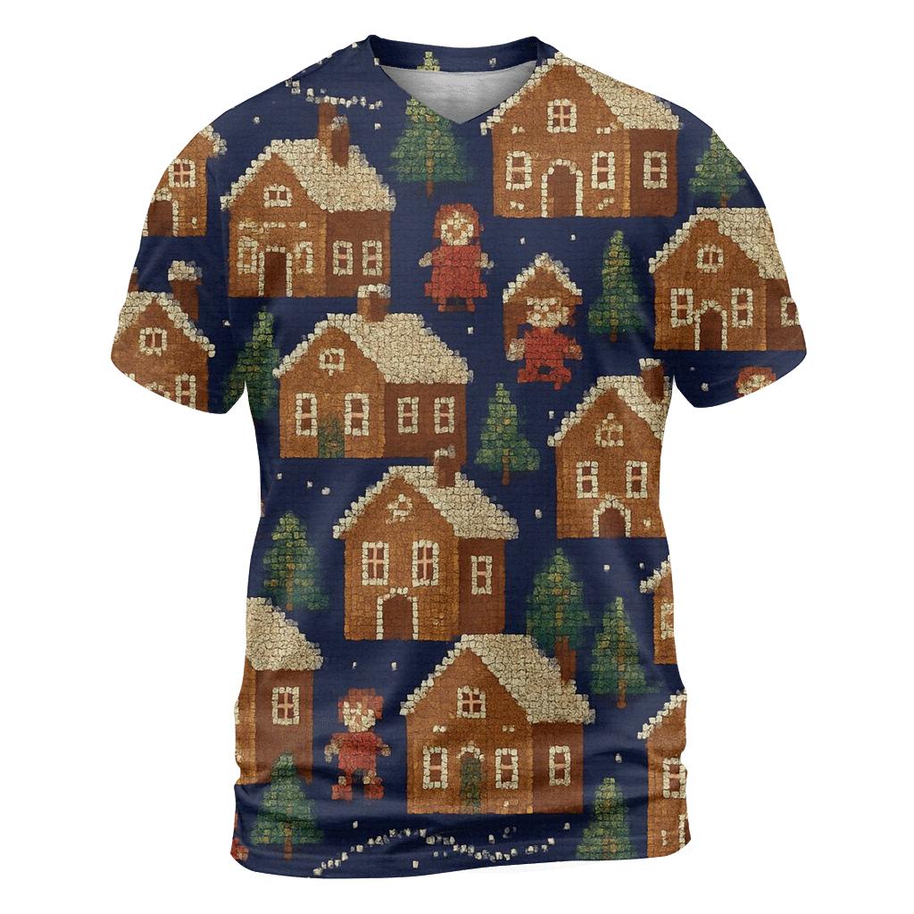 Milky Way Gingerbread Village Design statement graphic shirts
