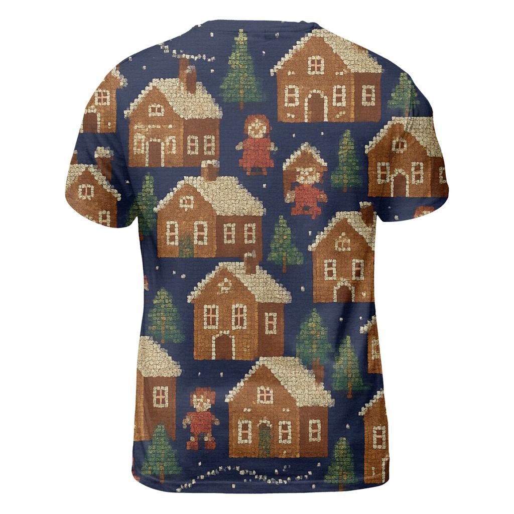 Milky Way Gingerbread Village Design statement graphic shirts
