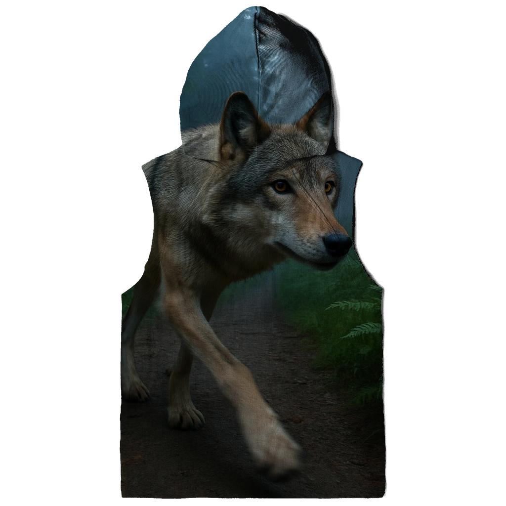 Wolf Crossing Past Remote Trail Camera lightweight hoodies