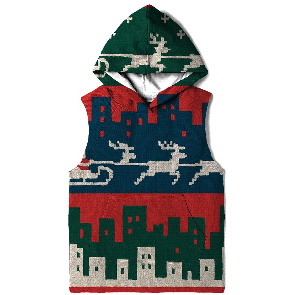 Starlit Santa Skyline Bands Design hoodies fashion