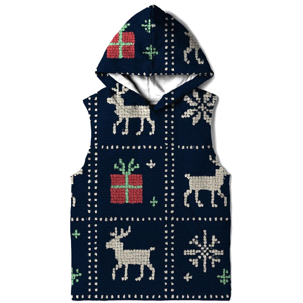 Cosmic Reindeer March Grid Design heavyweight hoodies