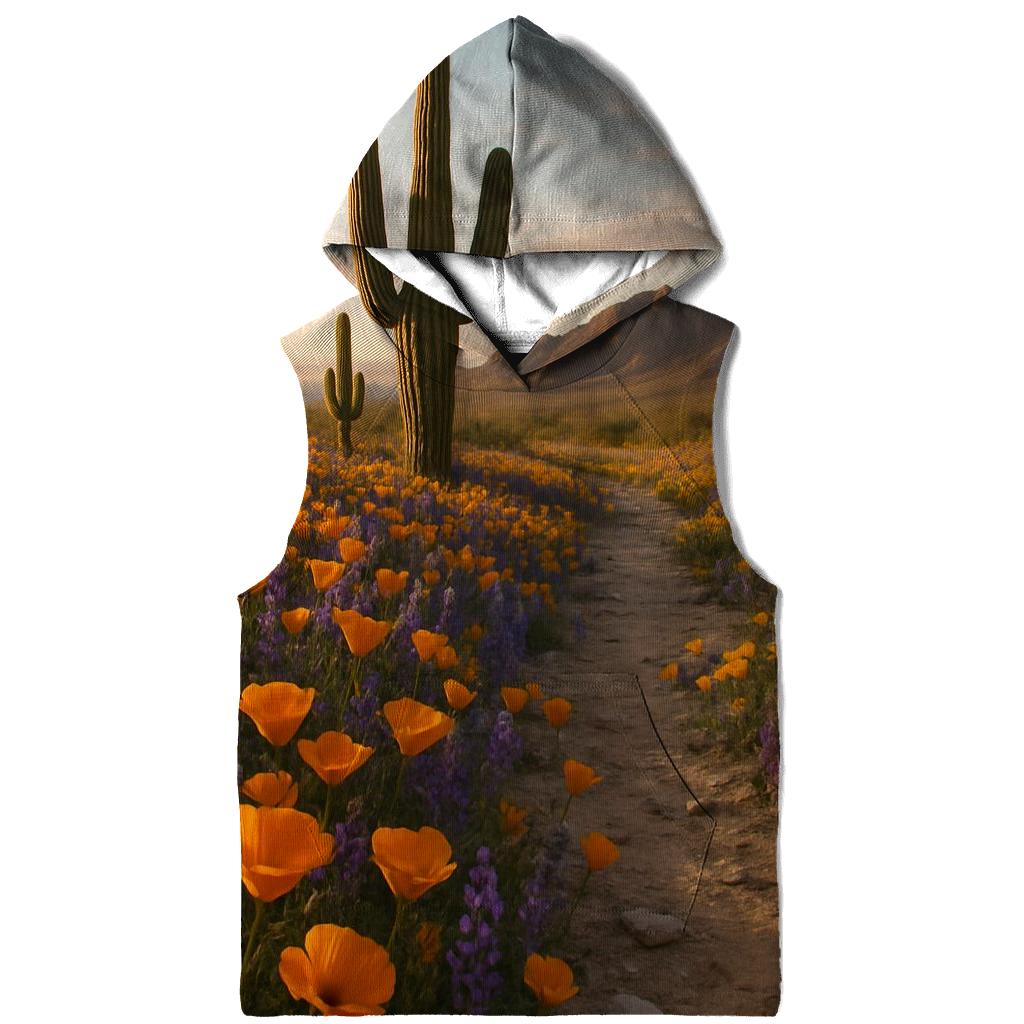 Desert Bloom Saguaro And Wildflowers pullover hoodies