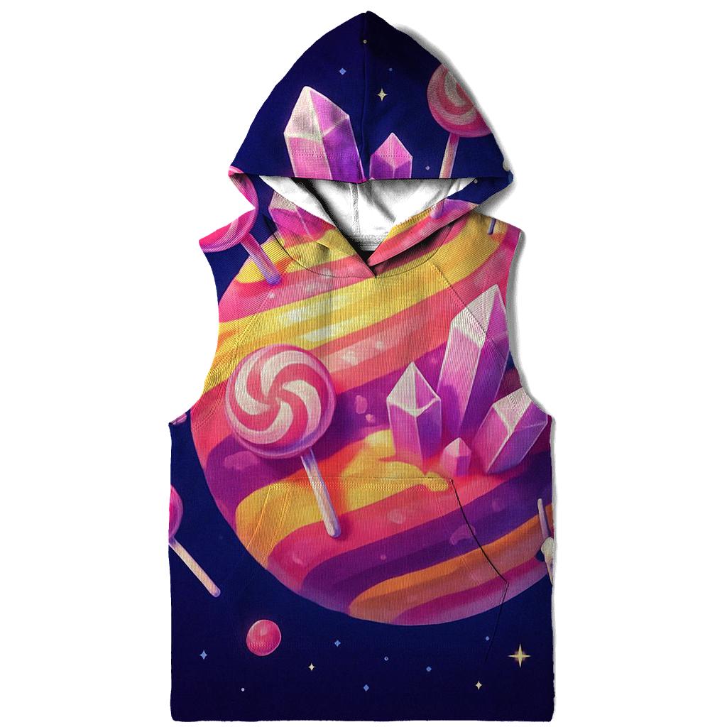 Playful Cosmic Candy Planet lightweight hoodies