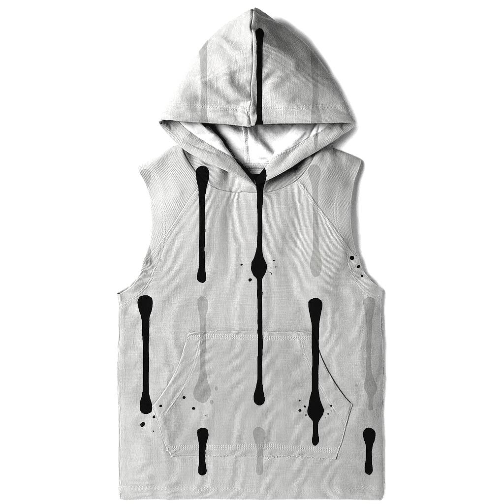 Monochrome Drip Grid graphic hoodies