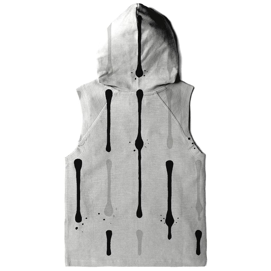 Monochrome Drip Grid graphic hoodies