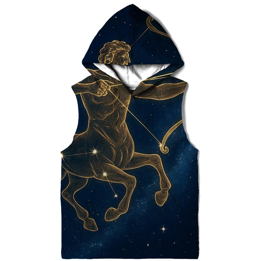 Sagittarius Archer Star Trail Map graphic hoodies