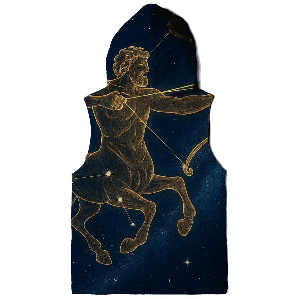 Sagittarius Archer Star Trail Map graphic hoodies