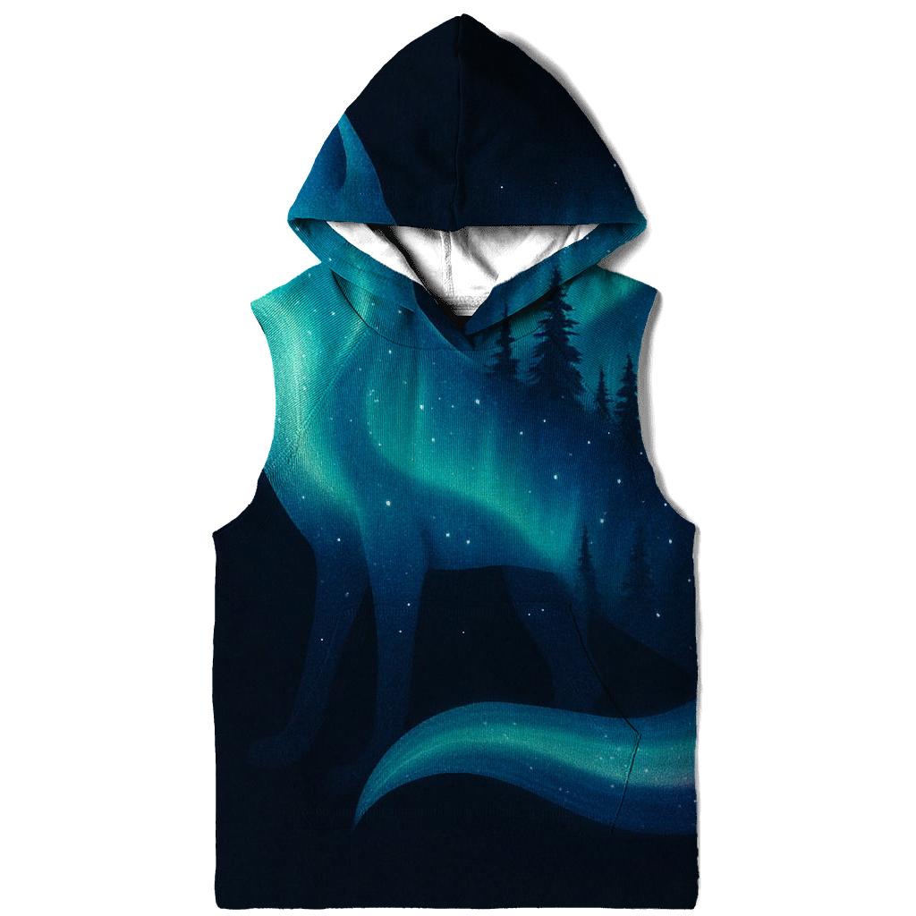 Aurora Fox Double Exposure heavyweight hoodies
