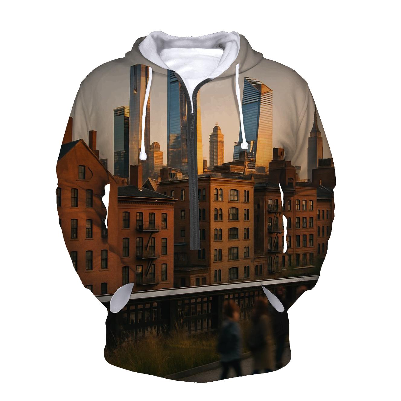 Chelsea High Line Overlook At Golden Hour printed hoodies