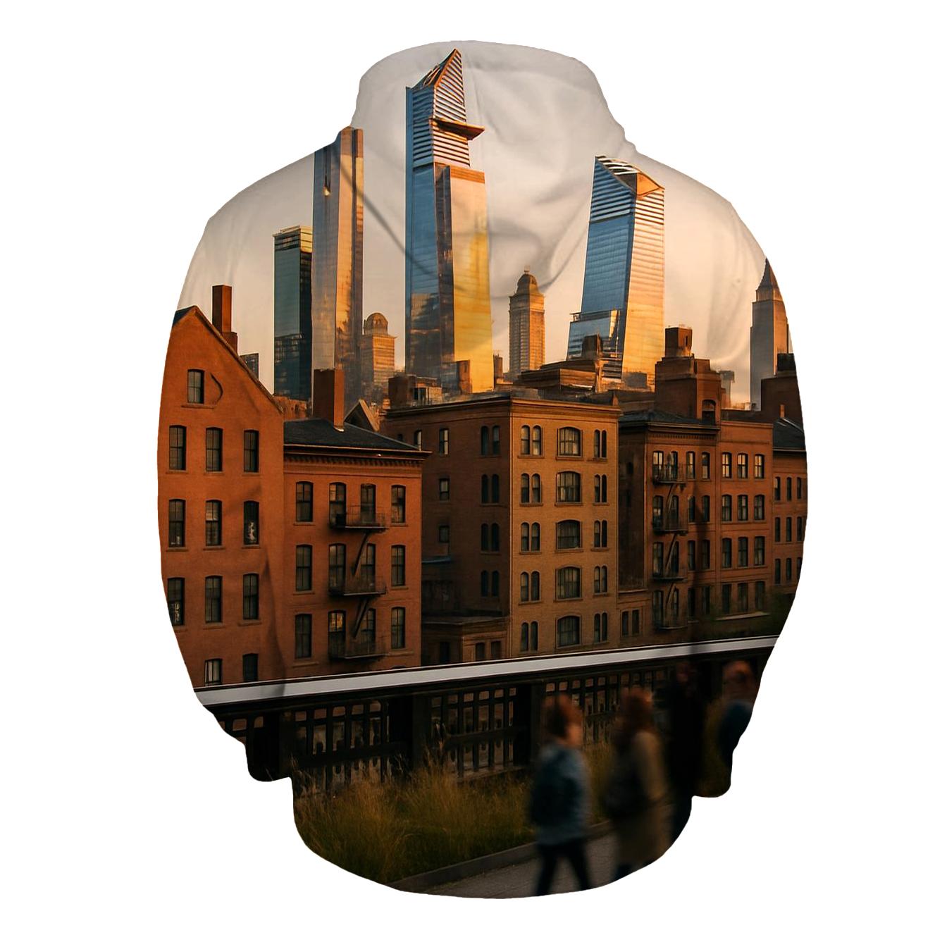 Chelsea High Line Overlook At Golden Hour printed hoodies
