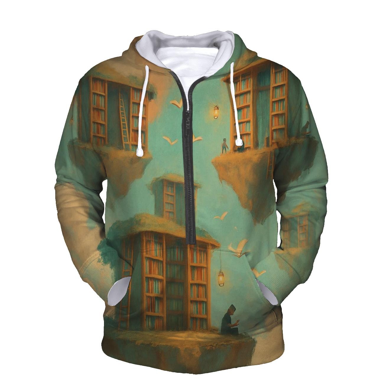 Surreal Floating Library Islands hoodies fashion