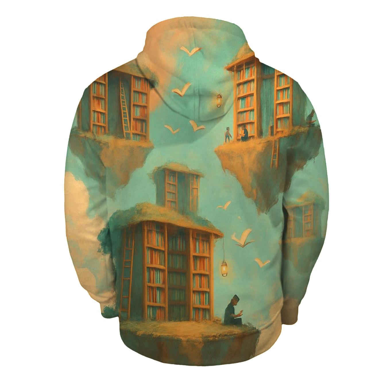 Surreal Floating Library Islands hoodies fashion