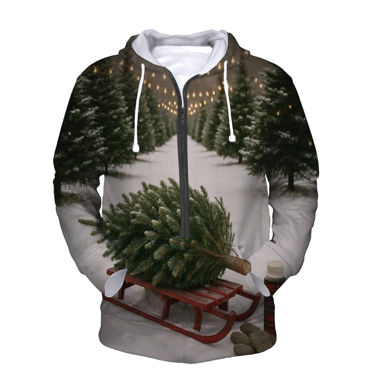 First Snow At The Christmas Tree Farm hoodie designs