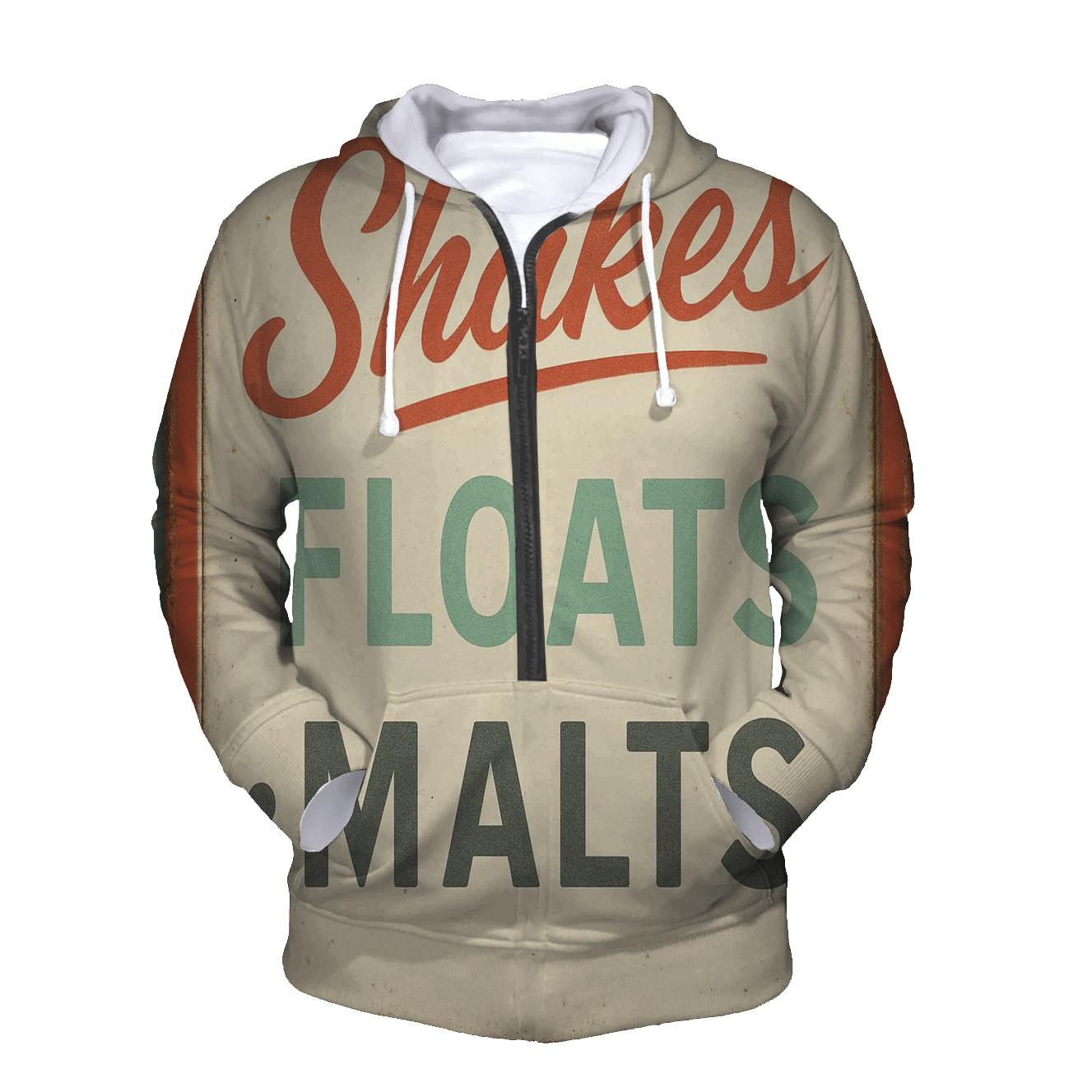 Vintage Soda Shop Menu Board premium hoodies