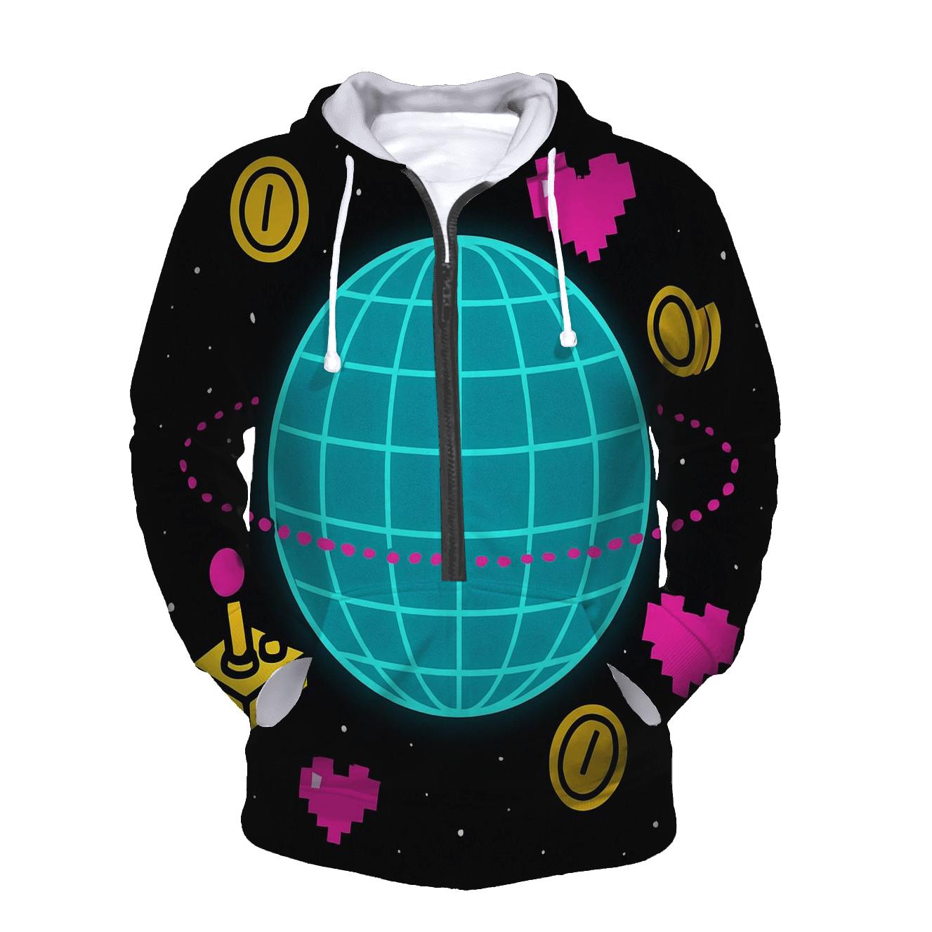Arcade Grid Planet hoodie trends