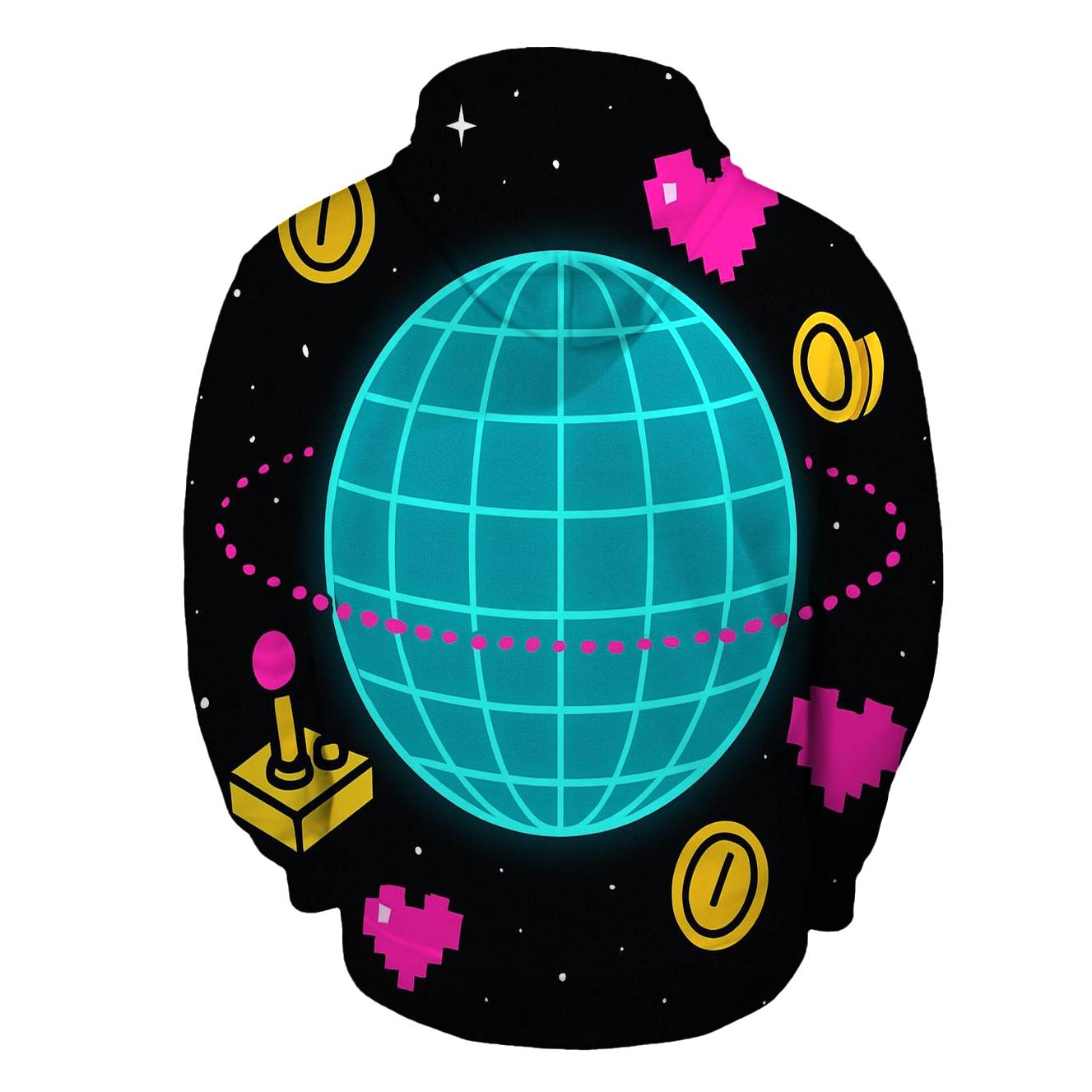 Arcade Grid Planet hoodie trends