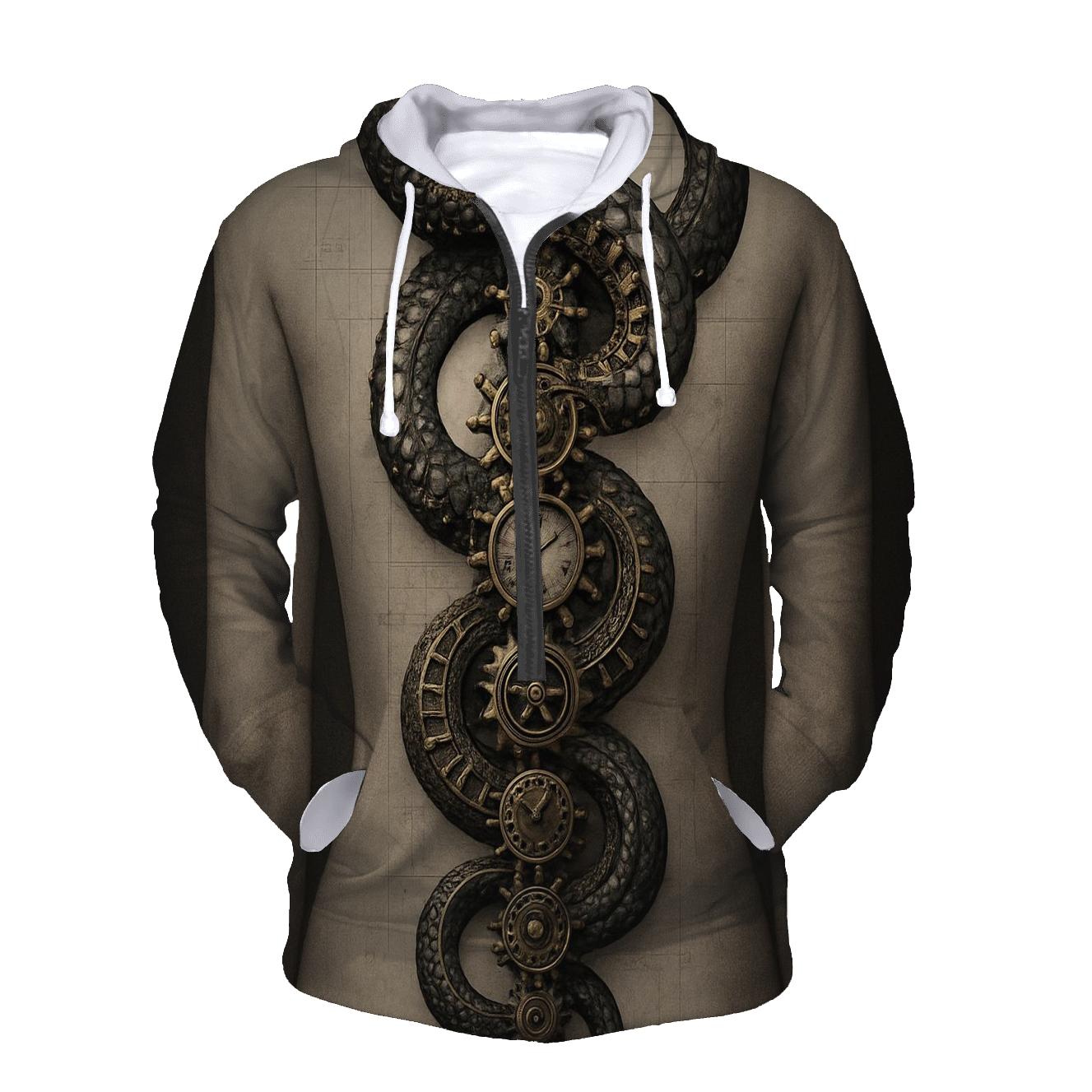 Clockwork Spine Ouroboros lightweight hoodies