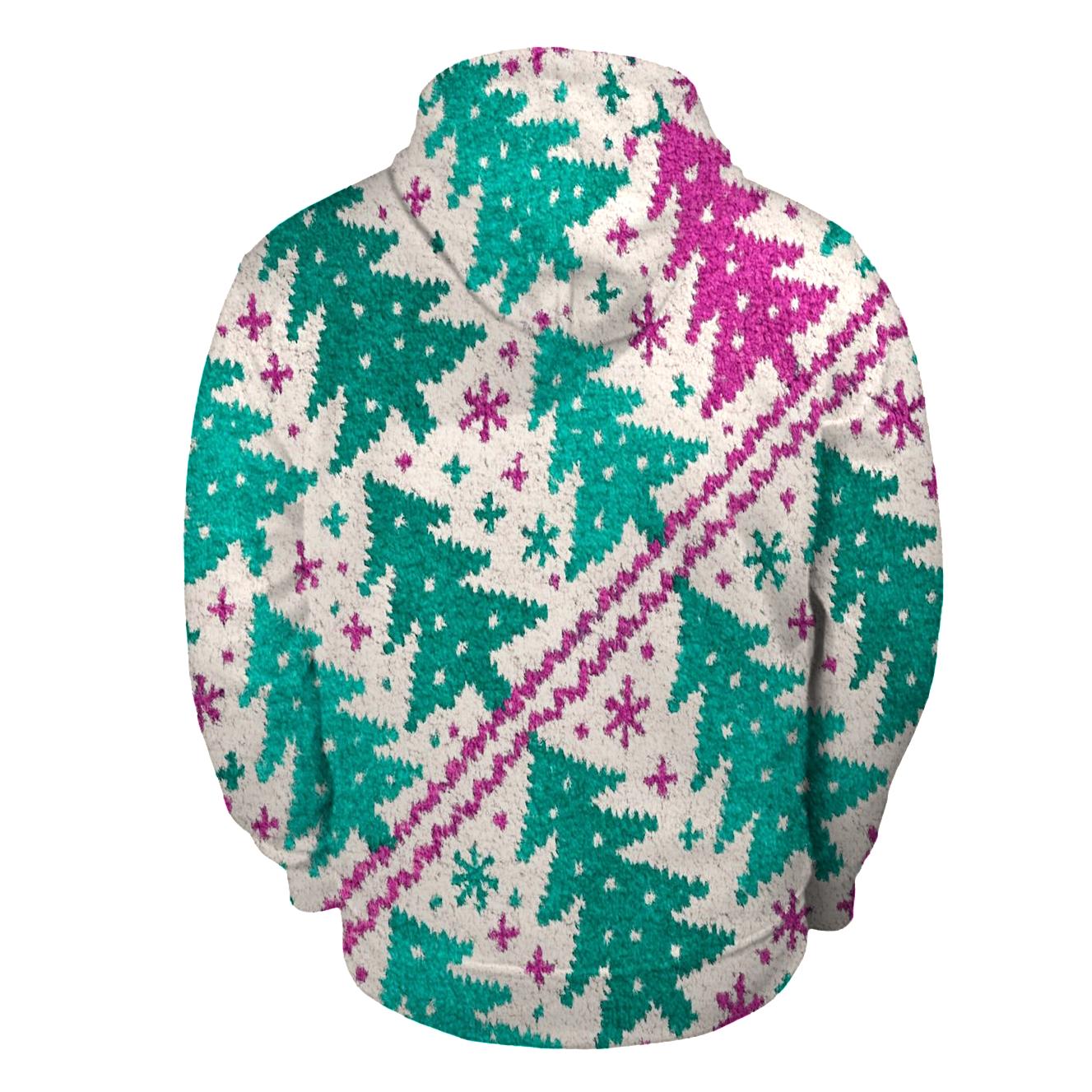 Northern Lights Tree Cascade Design custom hoodies